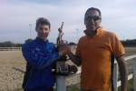 Criterium di Santa Marinella 2014 il vincitore Giordano Burocchi con Roberto Petito Criterium di Santa Marinella 2014 il vincitore Giordano Burocchi con Roberto Petito